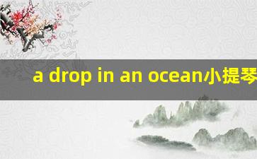 a drop in an ocean小提琴谱